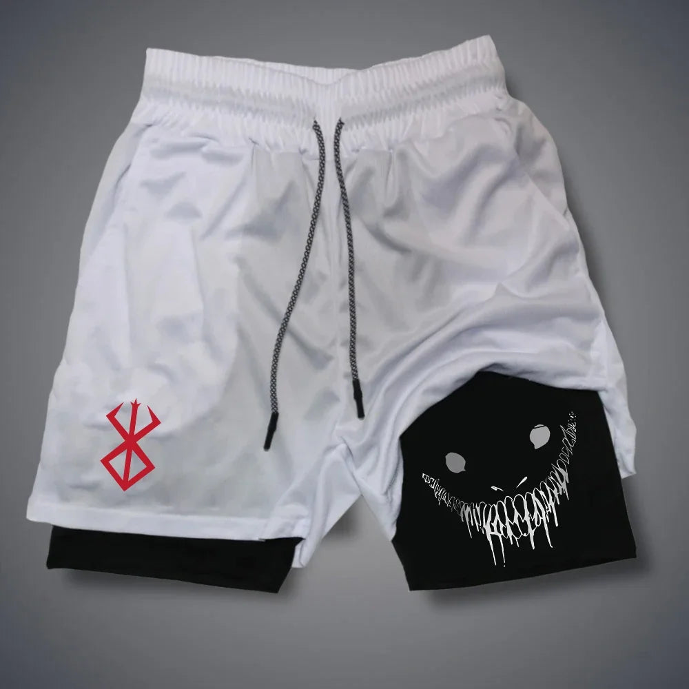 Men’s 2-in-1 Running Shorts Quick Dry Gym Workout